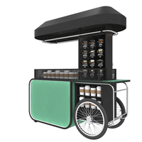 Artworld présente une nouvelle conception de chariot à café Véhicule mobile Chariot expresso Boissons Cabine à café