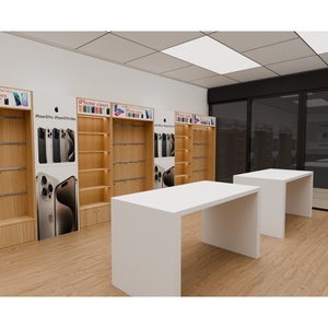 Decorazione personalizzata del negozio di <span class=keywords><strong>riparazione</strong></span> di <span class=keywords><strong>cellulari</strong></span> moderni scaffali per smartphone Mdf melamina lavello con ganci - Product Image 4