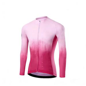 Maillot de Ciclismo Zede de Manga Larga con Degradado de Color, Transpirable, Resistente al Viento, de Secado Rápido y Estampado Multicolor para Eventos de Ciclismo - Product Image 4