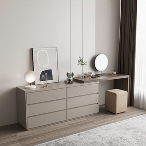 Bedroom <strong>Dressing</strong> <strong>Table</strong> With Cabinet Nordic <strong>Dressing</strong> <strong>Table</strong> With <strong>Mirror</strong> Wooden Make up <strong>Table</strong> With Led <strong>Light</strong> - Product Image 4