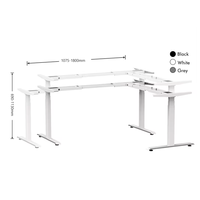 Table élévatrice électrique de bureau debout et vers le bas réglable en hauteur de poste de travail d'ordinateur réglable en hauteur de suites exécutives