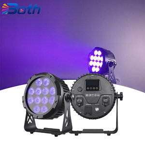 Outdoor IP65 Battery LED PAR Light 12pcs 18W RGBWA UV Wireless Remote APP DMX Stage Uplight for DJ Wedding - Product Image 1