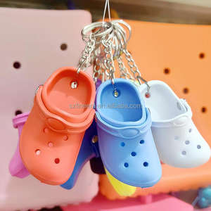 <span class=keywords><strong>Prix</strong></span> d'usine, porte-clés 3D en EVA, porte-clés en forme de chaussure, accessoires, porte-clés, breloques en PVC, vente en gros, mini sabots d'été, porte-clés en forme de chaussures - Product Image 3