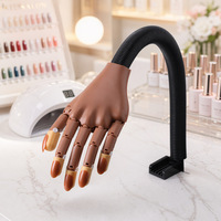Mano de Práctica Profesional Articulada para Uñas con Juntas Mecánicas y Soporte de Sujeción, Maniquí Flexible para Entrenamiento con Gel Acrílico Personalizado