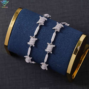 Pulsera de Moissanita Cubana para Hombre, Estilo Hip Hop, con Diamantes de Imitación VVS, Plata 925, 8mm, Precio de Fábrica - Product Image 1