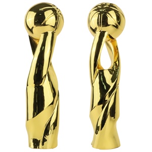 45 CM Resina Dourada de Alta Qualidade Polido Football Soccer Basketball Award Lembrança Troféus para Sports Championship Leagues Cups - Product Image 1
