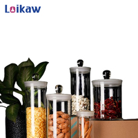 Loikaw laboratoire verrerie spécimen pot sur mesure bocal en verre conteneur bidons bocaux en verre apothicaire avec couvercle en verre