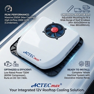12V <b>Battery</b> AC System Cabin <b>24V</b> Car Rooftop Integrated Parking Truck Air Conditioner AC.161.102.01 Car AC Unit - Product Image 1