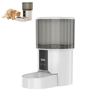 Distributeur de nourriture pour animaux de compagnie de grande capacité 4L avec contrôle des portions temporisé, caméra de vision nocturne et double alimentation de secours pour usage domestique