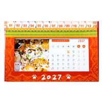 Calendrier de bureau 2027 personnalisé, impression couleur intégrale, fabrication directe, petites séries, faible MOQ, calendrier publicitaire de bureau