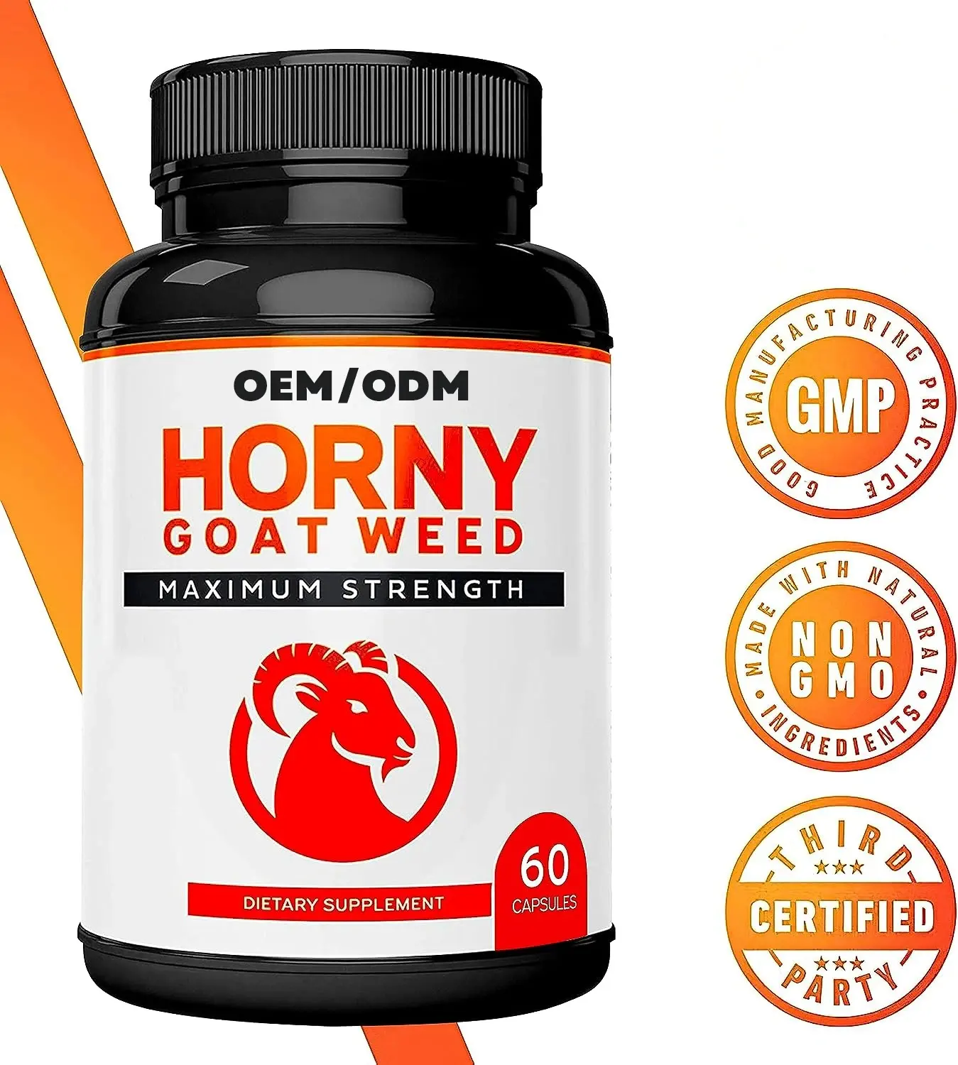 Nueva llegada OEM Horny Goat Weed Capsule con raíz de Maca con suplementos de raíz de ginseng para hombres