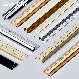 Alliage d'aluminium d'usine/profil de bande de garniture de bord en céramique d'acier inoxydable pour le <span class=keywords><strong>carrelage</strong></span>/tapis/plancher/nez d'<span class=keywords><strong>escalier</strong></span>/coin de mur - Product Image 1