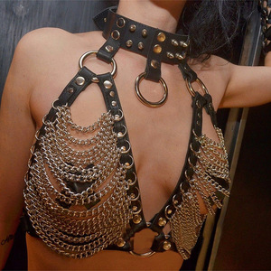 Chaîne de corps <span class=keywords><strong>sexy</strong></span> punk <span class=keywords><strong>Komi</strong></span>, chaîne de taille à col halter, chaîne de corps, soutien-gorge, bijoux de corps pour femmes - Product Image 2