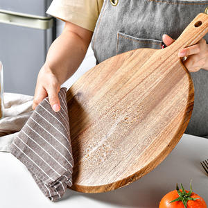 Vassoio circolare in legno per la torta di pane <span class=keywords><strong>Pizza</strong></span> taglio <span class=keywords><strong>cucina</strong></span> occidentale strumento piatto di casa - Product Image 5