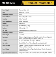 Impresora de Inyección de Tinta Automática Portátil Dispositivo de Mano para Impresión Fácil de Etiquetas, Fechas y Códigos de Barras, Compatible con Varios Flex XP600