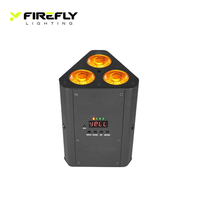 Projecteur LED sans fil DMX 3x18W RGBWA+UV 6-en-1 sur batterie, mini projecteur de scène, télécommande IR 2.4G pour DJ, bar, mariage, fête