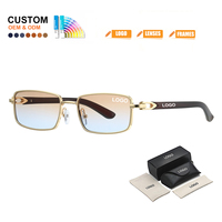 Vente en gros de lunettes de soleil vintage rétro en métal pour hommes et femmes, OEM ODM, logo personnalisé, monture en métal doré, verres dégradés, lunettes de soleil tendance