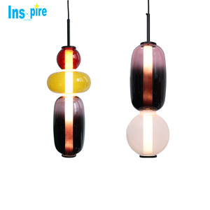 Moderno lampadario in vetro colorato nordico ristorante arredamento Art Glass <span class=keywords><strong>lampada</strong></span> pendente per Hotel corridoio - Product Image 1