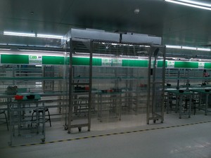 Điện tử sinh học phòng thí nghiệm dây chuyền sản xuất dễ dàng lắp ráp bụi làm sạch phòng sạch gian hàng với máy lọc không khí - Product Image 3