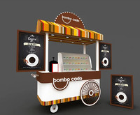 Distributeur automatique de crème glacée Popsicle Congélateur Pousser le chariot