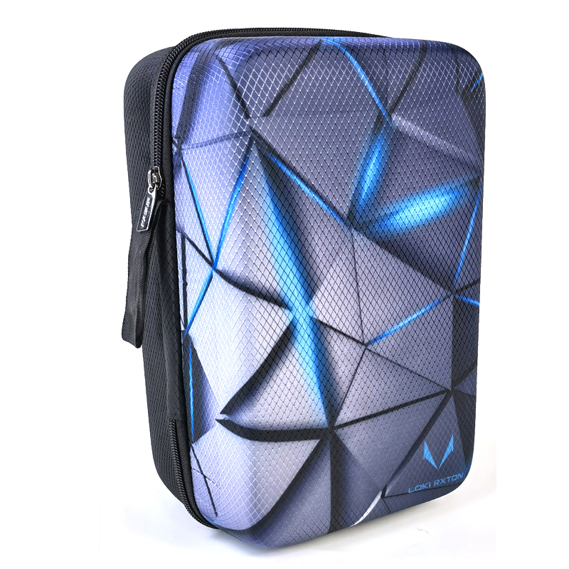 Relayinert Table Tennis Racket Case For Ping Pong Paddle Bag Cover Ball Storage Pouch Blue