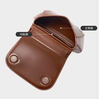 Tas dompet selempang kulit untuk wanita, tas dompet selempang bahu kulit asli bergaya Korea antik bermerek mewah modis 2026
