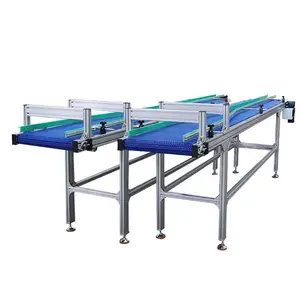 Customized Parts Electronics Products Working Table PU PVC Belt Conveyors For Manufacturing Plant Assembly Line