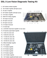 Low Vision DSL-3 Aluminum Case Optics Instruments Diagnostic Testing Kit