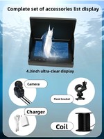 Détecteur de poissons sous-marin HD avec affichage d'ancre visible Observation du fond profond Artefact de pêche Caméra portable pour la capture de poissons