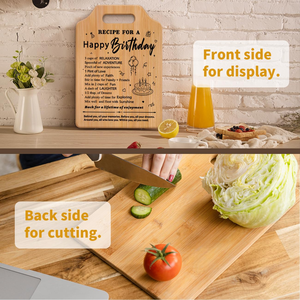 Planche à découper en bambou avec inscription gravée « Recette pour une sœur spéciale » – Cadeau d'anniversaire et d'amitié pour sœur, femme - Product Image 5
