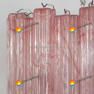 Lampadario di Lusso in Tubi di Vetro di Murano Rosa Stile Nordico Fantasy per Villa <span class=keywords><strong>Soggiorno</strong></span> <span class=keywords><strong>Sala</strong></span> da <span class=keywords><strong>Pranzo</strong></span> Decorazione Artistica Creativa - Product Image 5