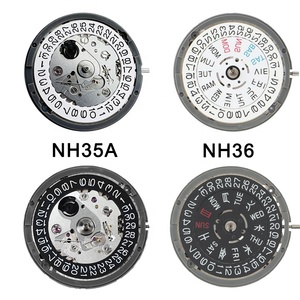 <span class=keywords><strong>Mouvement</strong></span> automatique japonais d'origine NH35, 24 rubis, avec fenêtre de date noire, <span class=keywords><strong>mouvement</strong></span> mécanique à remontage automatique, calibre <span class=keywords><strong>NH35A</strong></span>. - Product Image 1