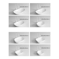 Vasque en céramique de luxe sur mesure, taille et couleur personnalisées, lavabo moderne à poser sur comptoir pour hôtel, villa, projet de salle de bain