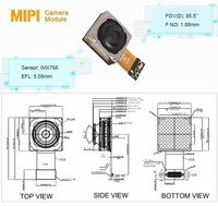 Module de caméra IoT HD Mipi IMX766 à capteur CMOS 50MP haute résolution, autofocus, mini, très demandé