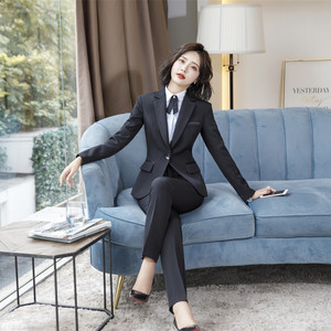 S-5XL mùa thu và mùa đông dài tay chuyên nghiệp của phụ nữ quần áo phỏng vấn bán hàng chính thức làm việc quần áo phù hợp với - Product Image 3