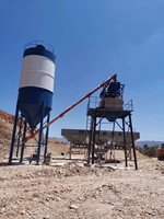 Ligne de production de béton prêt à l'emploi HZS35 de 35 m³/h avec moteur, PLC, élévateur à benne et machine de dosage des agrégats