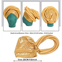 Grand turban africain multi-couches à motif ethnique, style Dily, couleur laser, pour femme, protection des cheveux, tresses torsadées