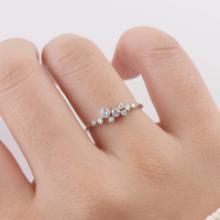 Bijoux fins, bague en argent sterling 925, bague ronde en moissanite (3 mm, 2,5 mm, 1,8 mm, 1,6 mm) - alliances tendance pour femmes