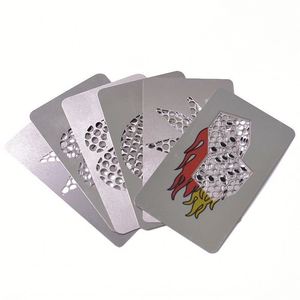 Carte de visite professionnelle en métal argenté, personnalisable avec logo, en acier inoxydable, pour broyeur à usage professionnel, fabriquée en Chine - Product Image 1
