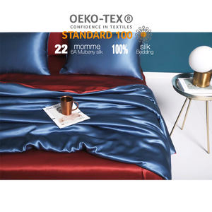 طقم مفارش سرير حريرية للبيع بالجملة بسعر رائع ، بما في ذلك ملاءة واحدة وغطاء سرير واحد وسائد - Product Image 2