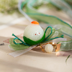 Cute children's Dragon Boat Festival hair <b>clips</b> with ribbons, <b>bows</b>, tassels, traditional Chinese style, and sweet ancient - Product Image 3