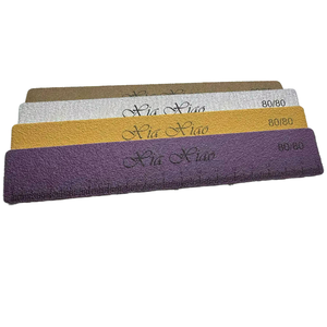 Disposable Double-sided Straight EMERY Grit 80/80 Purple Nail File with Plastic Case for Nail Care Beauty