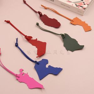 Personalized Bahrain Country Map PU Leather Pendant Custom Leather Keyring Travel Gift <b>Bag</b> <b>Charm</b> for Backpack Purse Car Decor - Product Image 1