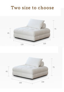 Gran Cuadrado Minimalista de Suelo Moderno, Tela de Lino, Relleno de Espuma, Funda Extraíble, Solo <span class=keywords><strong>Perezoso</strong></span> - Product Image 6