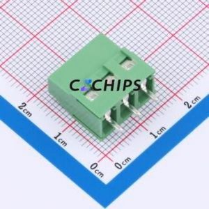 DB123-5.08-3P-GN-S Screw Terminal Block Through hole Component (THT),P=5.08mm Connector 1x3P 5.08mm Green Through Hole - Product Image 2