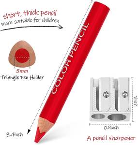 Crayons <span class=keywords><strong>de</strong></span> couleur courts crayons <span class=keywords><strong>de</strong></span> couleur pré-affûtés avec taille-<span class=keywords><strong>crayon</strong></span> et gomme 12 <span class=keywords><strong>couleurs</strong></span> pour les tout-petits étudiants dessin - Product Image 3