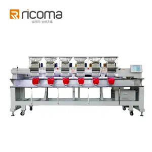 Beliebte Hochgeschwindigkeits-Industrien äh maschine Multifunktionshut-Stick maschine Ricoma CHT2 6 Köpfe