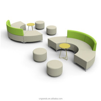 Ensemble de canapés modulaires modernes en forme de U, canapé d'angle rembourré en velours pour le bureau, le hall d'accueil, la salle d'attente, la zone de détente