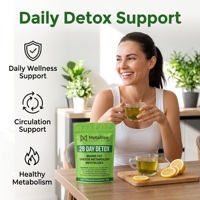 Thé Détoxifiant Herbal Minceur 28 Jours pour Adultes Sans Gluten Favorise le Confort Digestif et le Soutien Immunitaire