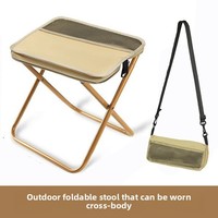 Chaise pliante de camping d'extérieur avec sac de rangement - Portable pour la pêche, le métro, le train à grande vitesse et les voyages